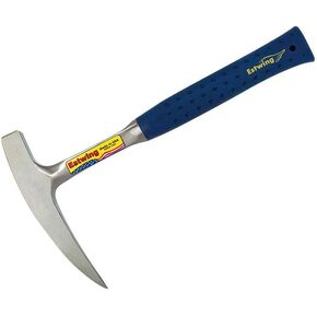 ESTWING Rock Pick - 14 oz Geology Hammer with Pointed Tip & Shock Reduction Grip - E3-14P