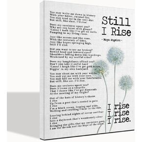 Maya Angelou Quotes Wall Art, Feminist Wall Art, Framed Inspirational Quote Decor, Maya Angelou, Still I Rise Quotes Wall Décor, Motivational Wall Art, Gift for Home and Office Decor Under 12x15