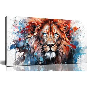 ZHAOSHOP Lion Pictures Wall Decor for Living Room - Colorful Wall Art for Office - Teen Room Decor Ready to Hang Size 20" x 40"