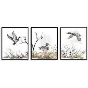 Duck Pictures for Nursery, Duck Wall Art Prints for Kids,Mallard Duck Wall Art Nursery,Duck Nursery Wall Art,Mallard Duck Nursery Decor for Baby ,Duck Nursery Prints, Duck Hungting Nursery Decor for Baby boys Girls,Duck Hunting Artwork,Mallard Duck Baby N