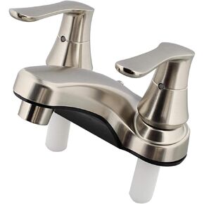 Empire Brass U-YNN77N-DH3 RV Non-Metallic Bathroom Faucet with Solid Saber Handles - 4", Brushed Nickel