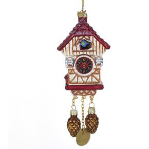 Kurt S. Adler YAMNB1374 Kurt Adler Noble Gems Cuckoo Clock Glass Ornament