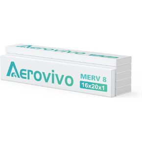 16x20x1 Air Filter Media Replacement, 4 Pack MERV 13 Pleated AC/HVAC Inner Filter Only for AErovivo Reusable ABS Frame (Not Included) - Last Up to 3 Months