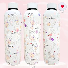 Girl Boss Inspirational 24oz Water Bottle with Motivational Quotes. Stainless Steel Water Bottle, Travel Gifts for Women, Boss Lady Gifts, Daily Affirmations for Women