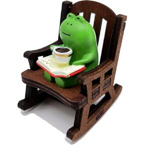 Miniature Frog Figurines, Cute Frog Desk Accessories for Desk Decor, Funny Gifts for Garden Decor, Mini Resin Animal Garden Statues (Set)