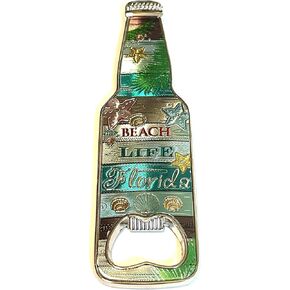 SUREG Florida Fridge Magnet Bottle Opener - Various designs Retro Collage Collectible Souvenir Bottle Opener 1 Item (Miami Retro Collage)
