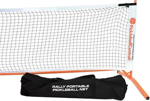 PickleballCentral Rally Portable Light Pickleball Net - 20 Foot Lightweight Portable Pickleball Net and Frame - Regulation Height - Easy Set-Up, Steel Tube Frame, Net Carry Bag in Saudi Arabia