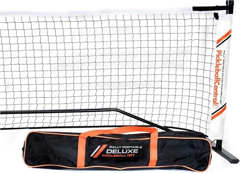شبكة كرة البيسبول الخفيفة المحمولة من PickleballCentral Rally - شبكة وإطار كرة البيسبول المحمولة خفيفة الوزن بطول 20 قدمًا - ارتفاع التنظيم - سهولة الإعداد، إطار أنبوب فولاذي، حقيبة حمل شبكية in Saudi Arabia