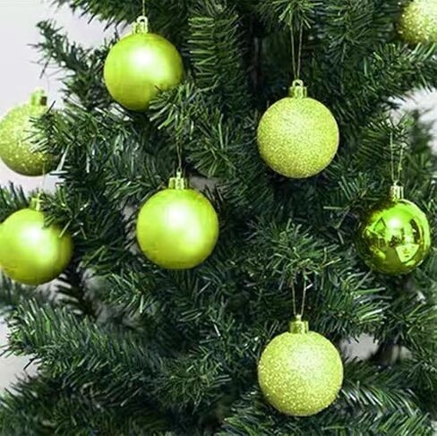 YYCRAFT 34ct Christmas Ball Ornaments 4CM for Xmas Tree Christmas Decorations Shatterproof Hooks Included (Burgundy, S) in Saudi Arabia