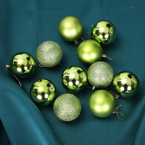 YYCRAFT 34ct Christmas Ball Ornaments 4CM for Xmas Tree Christmas Decorations Shatterproof Hooks Included (Burgundy, S) in Saudi Arabia