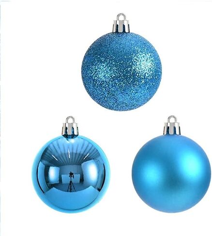 YYCRAFT 34ct Christmas Ball Ornaments 4CM for Xmas Tree Christmas Decorations Shatterproof Hooks Included (Burgundy, S) in Saudi Arabia