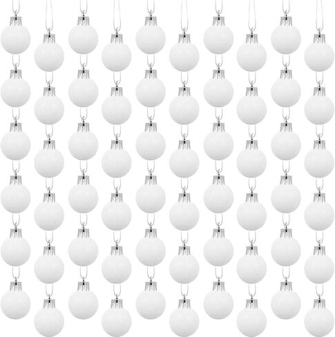 60 Pcs 1.18 inches Yellow Christmas Ball Christmas Tree Ornaments Christmas Tree Pendants Xmas Shiny Balls Baubles Set for Christmas Tree Hanging Wreath Garland Decorations（Yellow） in Kuwait