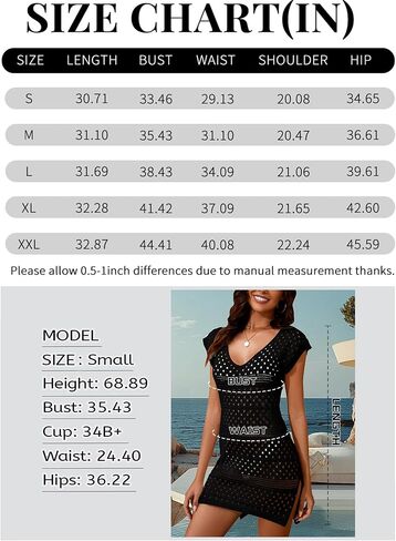Women's Swimwear Cover Ups Crochet Bathing Suits Hollow Out Knit Summer Beach Dress in Saudi Arabia