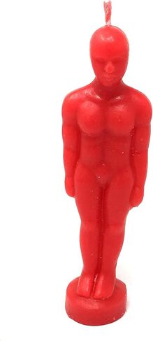 Vrinda® Unique Decorative Candle Man – Rituals, Magic, Home Decor, Room Decor, Halloween, Spell Casting - Handcrafted Unscented Candle Sculpture for Healing & Aromatherapy – Approx. 7" (Black) in Kuwait