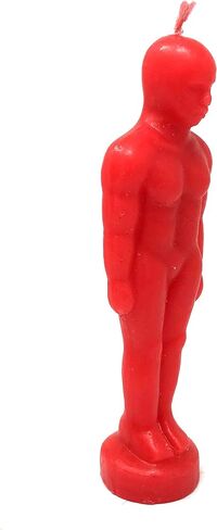 Vrinda® Unique Decorative Candle Man – Rituals, Magic, Home Decor, Room Decor, Halloween, Spell Casting - Handcrafted Unscented Candle Sculpture for Healing & Aromatherapy – Approx. 7" (Black) in Kuwait