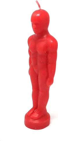 Vrinda® Unique Decorative Candle Man – Rituals, Magic, Home Decor, Room Decor, Halloween, Spell Casting - Handcrafted Unscented Candle Sculpture for Healing & Aromatherapy – Approx. 7" (Black) in Kuwait