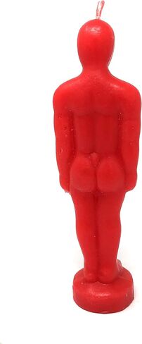 Vrinda® Unique Decorative Candle Man – Rituals, Magic, Home Decor, Room Decor, Halloween, Spell Casting - Handcrafted Unscented Candle Sculpture for Healing & Aromatherapy – Approx. 7" (Black) in Kuwait