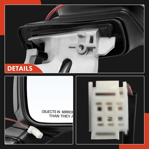 A-Premium Driver Side Manual Door Mirror - Compatible with Jeep Renegade 2015 2016 2017 2018 2019 - Non-Heated Manual Folding Black Outside Rear View Mirror in Saudi Arabia