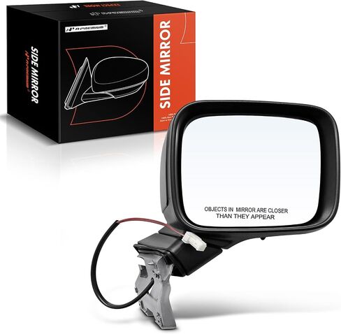 A-Premium Driver Side Manual Door Mirror - Compatible with Jeep Renegade 2015 2016 2017 2018 2019 - Non-Heated Manual Folding Black Outside Rear View Mirror in Saudi Arabia