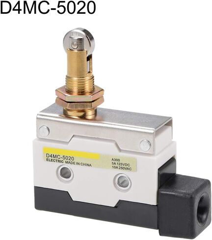 uxcell D4MC-5020 Limit Switch, Roller Plunger Micro Momentary Switch Panel Mount 1NC+1NO for CNC Mill 3D Printer Door Switch in Saudi Arabia