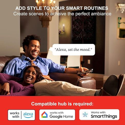 Sengled Zigbee Smart Light Bulbs, Smart Hub Required, Work with SmartThings and Echo with Built-in Hub, Voice Control with Alexa and Google Home, Soft White B11 Candelabra Light Bulbs 40W Eqv. 2 Pack in Saudi Arabia