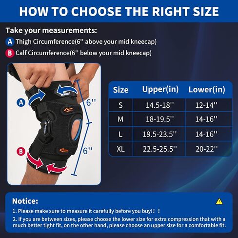 T TIMTAKBO Higned Knee Brace with Side Stabilizers,Knee Brace for Men/Women with Dual Removable Metal Hinges,Patellar Pad Knee Support with Strong Stability for Joint Pain Relief,Arthritis,Meniscus in Kuwait