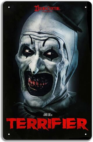 2023 Terrifier 3 Movie Poster The Clown Halloween Killer Clown Metal Tin Sign 8x12in Plaque Wall Art in Saudi Arabia