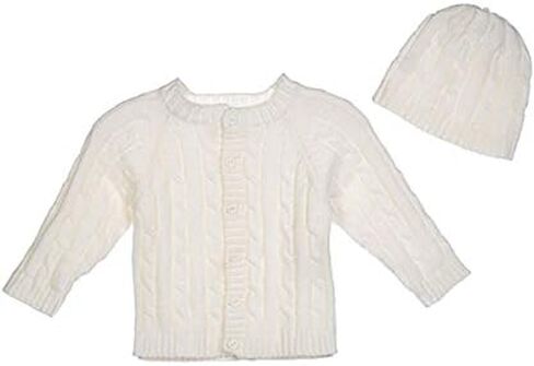 Baby Dove Newborn Cable Knit Cardigan & Beanie - Baby Gift Set in Saudi Arabia