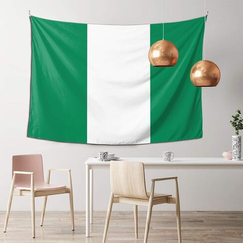 JpnvxiE Nigerian Flag Tapestry Trippy Art Tapestry For Bedroom Living Room Dorm Party Decor 60x40Inch in Saudi Arabia
