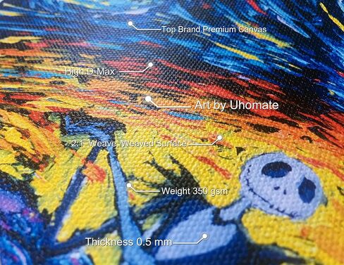 Uhomate Jack Sally Jack and Sally Nightmare Before Christmas Vincent Van Gogh Starry Night Posters Home Canvas Wall Art Nursery Decor Living Room Wall Decor A005 (8X10) in Saudi Arabia