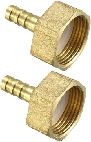 uxcell Brass Barb Hose Fitting Connector Adapter, 8mm Barb x 3/4 PT Female Pipe 2pcs in Saudi Arabia