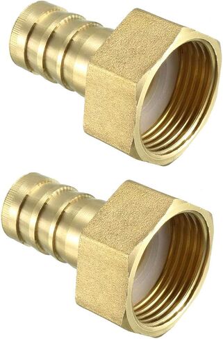 uxcell Brass Barb Hose Fitting Connector Adapter, 8mm Barb x 3/4 PT Female Pipe 2pcs in Saudi Arabia