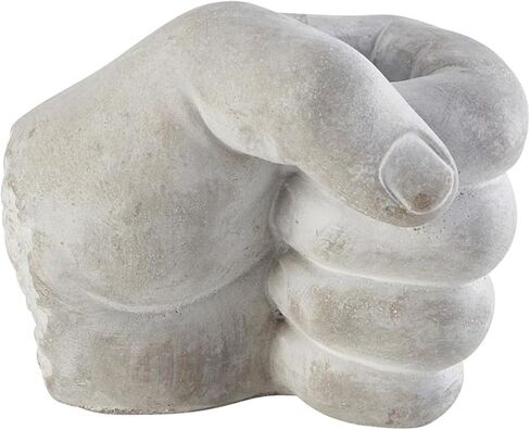 ديكور المنزل لمنحوتة القبضة الحديثة رقم 47 والرئيسي للطاولة، قطر 4.25 بوصة × ارتفاع 3.5 بوصة، رمادي in Kuwait