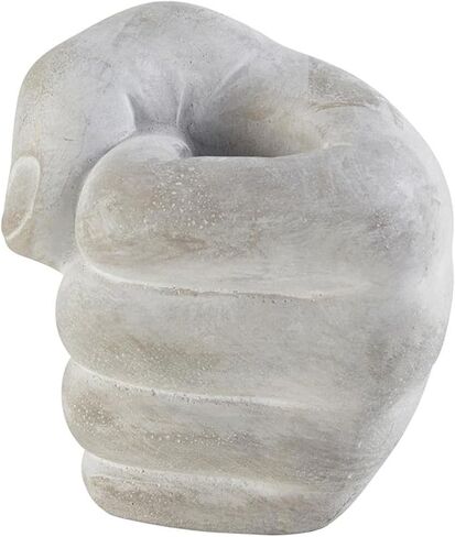 ديكور المنزل لمنحوتة القبضة الحديثة رقم 47 والرئيسي للطاولة، قطر 4.25 بوصة × ارتفاع 3.5 بوصة، رمادي in Kuwait