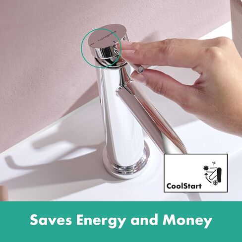 hansgrohe Tecturis S Modern 1-Handle 1-Hole 5-inch Tall Bathroom Sink Faucet in Chrome, 73302001 in Kuwait