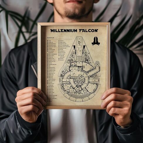 Star Wars Wall Art Decor Pictures Prints - Set of 6 (8x10) Unframed - Starwars Poster Painting House Bathroom Bedroom Office Decor Blueprints Artwork Gift Star Wars Lovers in Saudi Arabia