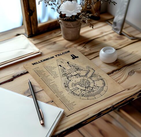 Star Wars Wall Art Decor Pictures Prints - Set of 6 (8x10) Unframed - Starwars Poster Painting House Bathroom Bedroom Office Decor Blueprints Artwork Gift Star Wars Lovers in Saudi Arabia