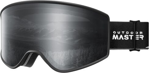 OutdoorMaster Pulse Ski Goggles, Frameless OTG Cylindrical Snow Goggles with Lock & Fit Lens Change System for Adults in Saudi Arabia