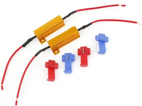 uxcell 8 Ohm 50W Watt 5% Gold Tone Aluminum Casing Resistors Replacement 2PCS in Saudi Arabia