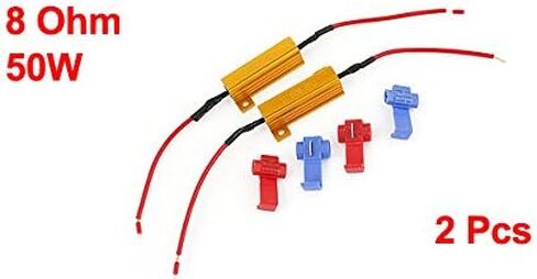 uxcell 8 Ohm 50W Watt 5% Gold Tone Aluminum Casing Resistors Replacement 2PCS in Saudi Arabia