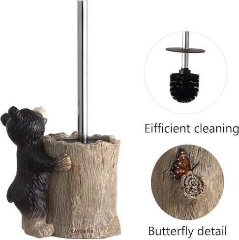 حامل فرشاة المرحاض على شكل الدب للحمام، فرشاة وعاء المرحاض على شكل فراشة مع فراشة العاهل in Kuwait