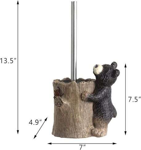 حامل فرشاة المرحاض على شكل الدب للحمام، فرشاة وعاء المرحاض على شكل فراشة مع فراشة العاهل in Kuwait