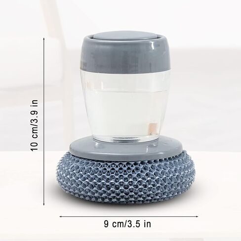 Stainless Steel Sponges Wool Scrubbers, Cleaning Sponges Metal Wire Scourer Heavy Duty Scrubbing Scouring Pad Pot Brush with Soap Dispenser for Kitchen Cleaner Dishes,Cooker(3Pack) in Saudi Arabia