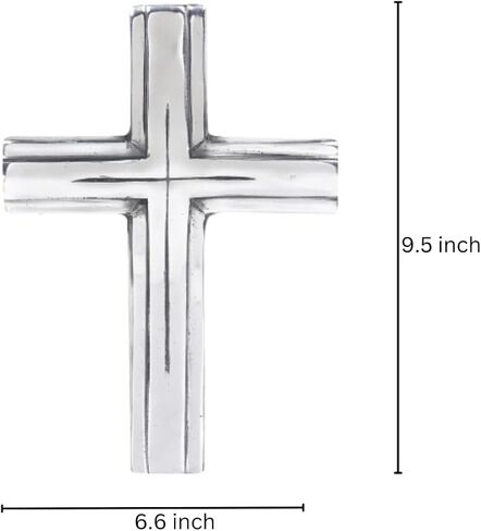Castleore Wall Hanging Home Decor Religious Christian Crosses for Wall | Best for Home, Office and As Gift | Size L 9.5 W 6.6 Inch | (White Antique) in Saudi Arabia