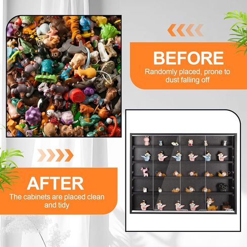 خزانة عرض من 5 طبقات مثبتة على الحائط من الزجاج المصغر، أرفف عرض خشبية شفافة مع باب وأرفف قابلة للتعديل لمقتنيات الشكل، غرفة اللعب، غرفة النوم، غرفة الأطفال الصغار in Kuwait