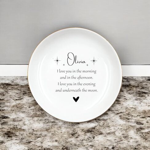 To My Daughter Gift, Ceramic Ring Dish For Girl Bride From Mom, Jewelry Dish, Jewelry Holder, Daughter Birthday Gift, Daughter Present, Wedding Gift, Mother And Daughter, Daughter In Law Gift in Kuwait