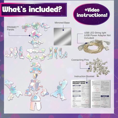 Prismic Unicorn 3D Light DIY Kit - Unique Unicorn Gifts for Girls & Women, 12 Year Old Girl Gifts, Cool Gifts for Tweens, Preteen Girl Gifts, & Teen Girl Gifts Ideas - Arts and Crafts for Christmas in Kuwait