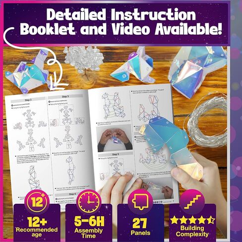 Prismic Unicorn 3D Light DIY Kit - Unique Unicorn Gifts for Girls & Women, 12 Year Old Girl Gifts, Cool Gifts for Tweens, Preteen Girl Gifts, & Teen Girl Gifts Ideas - Arts and Crafts for Christmas in Kuwait