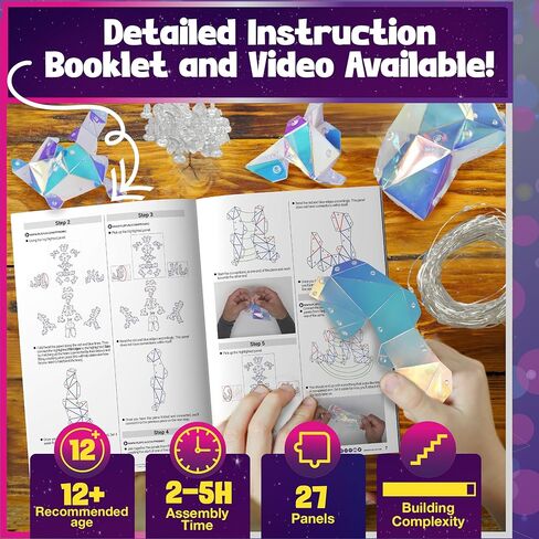 Prismic Unicorn 3D Light DIY Kit - Unique Unicorn Gifts for Girls & Women, 12 Year Old Girl Gifts, Cool Gifts for Tweens, Preteen Girl Gifts, & Teen Girl Gifts Ideas - Arts and Crafts for Christmas in Kuwait