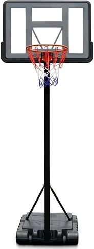 Adjustable Basketball Hoop 4.9-10 ft, Basketball Portable Hoops & Goals, 44IN Basketball Stage System with Shatterproof Backplane, Rolling Base for Adults and Teenagers in Saudi Arabia